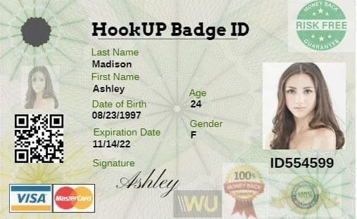 fake hookup badge id